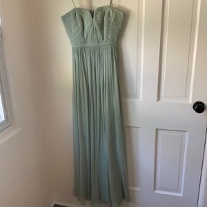 J Crew Bridesmaid Strapless Dress Sage Green 4